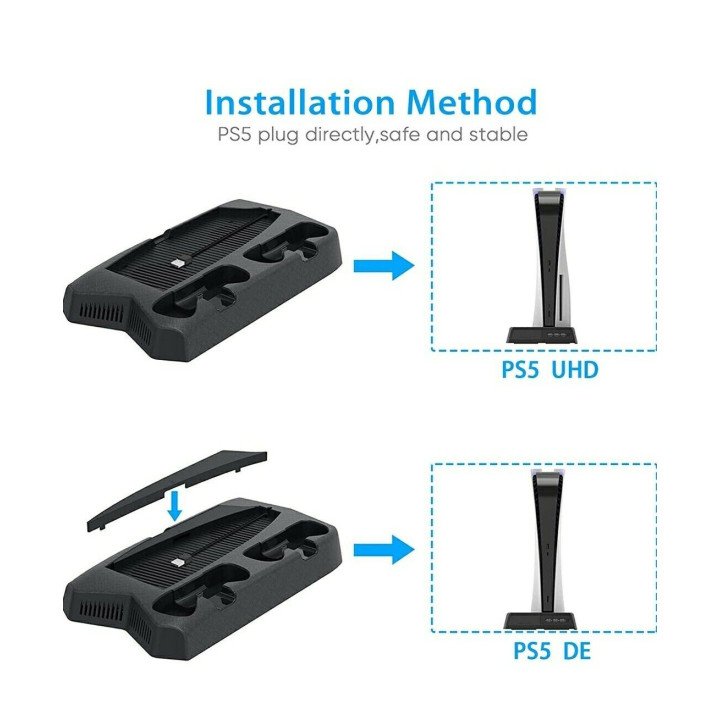 Playstation 5 PS5 standaard en koeling met Dual controller oplader