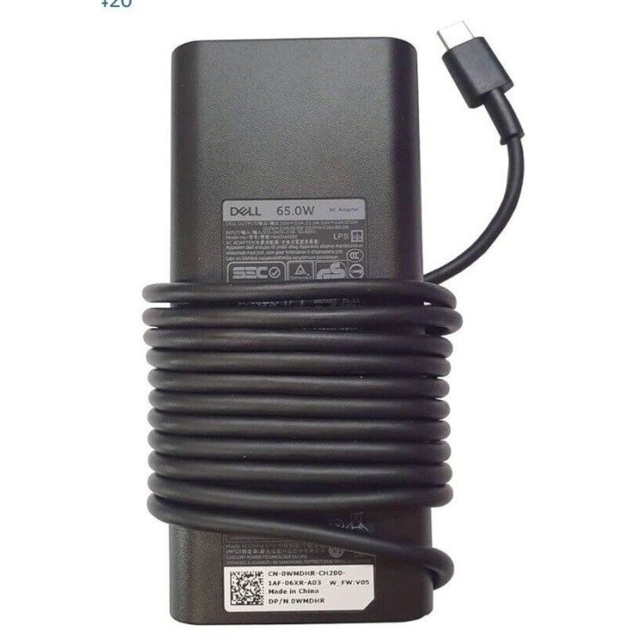 Dell charger 65W AC adapter USB-C 20 V 3.25 A