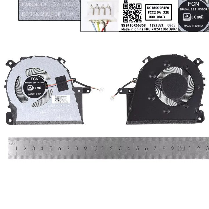 Lenovo ideapad S145-14IGM 14IIL 14IWL Koelventilator DC28000DXV0